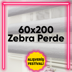 60x200 Hazır Ölçü Zebra Perde