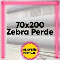 70x200 Hazır Ölçü Zebra Perde