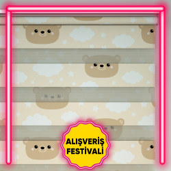 Ayıcık Desenli Zebra Perdeler