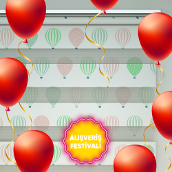 Balon Desenli Zebra Perde