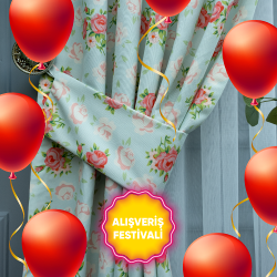 Çiçek Desenli Fon Perdeler