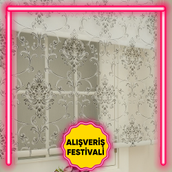 Desenli Çiftli Stor Perdeler