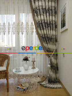 Diğer Desenli Jakar Fon Perdeler