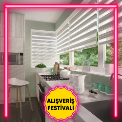 Mutfak Düz Zebra Perde