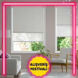 Oturma Odası Çiftli Sistem Stor Tül