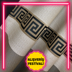 Pano Bordürlü Fon Perde