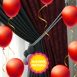 2 Renk Kombinli Düz Fon Perdeler