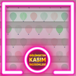 Balon Desenli Zebra Perde