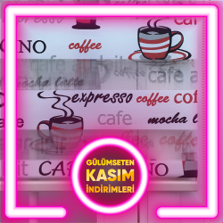 Caffee Cappuccino Desenli Zebra Perde