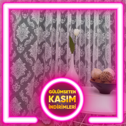 Damask Desenli Fransız Danteli Örme Tüller