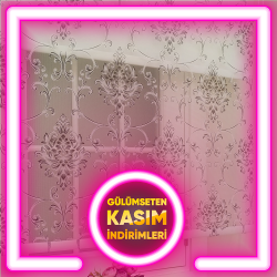 Desenli Çiftli Stor Perdeler