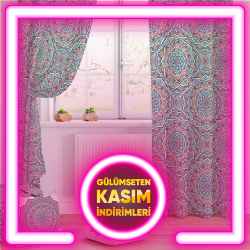 Desenli Fon Perde Modelleri