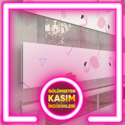 Flamingo Desenli Zebra Perdeler