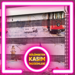 İstanbul Desenli Zebra Perde