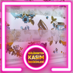 Kavanoz Baskılı Mutfak Zebra Perde