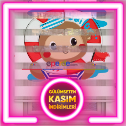 Maymun Desenli Zebra Perdeler