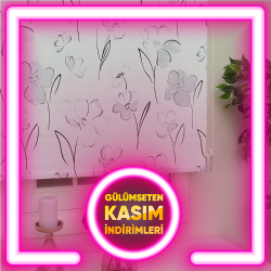 Mutfak Desenli Stor Perde