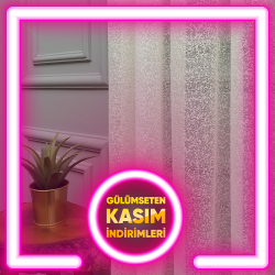 Uzun Boy Düz Sade Örme Tül Perde