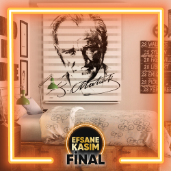 Atatürk Baskılı Zebra Perdeler