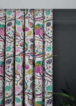 Baskılı Desenli Fon Perdeler