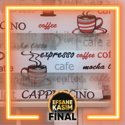 Caffee Cappuccino Desenli Zebra Perde