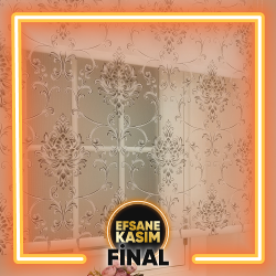 Desenli Çiftli Stor Perdeler