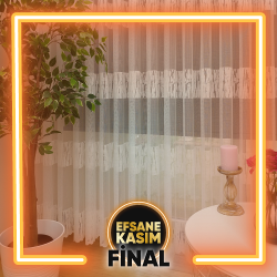 Enine Bantlı Desenli Fransız Danteli Örme Tüller