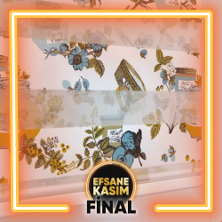 Kavanoz Baskılı Mutfak Zebra Perde