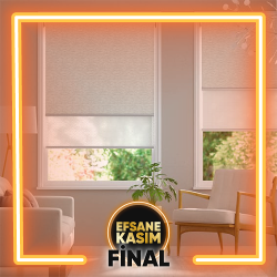 Oturma Odası Çiftli Sistem Stor Tül