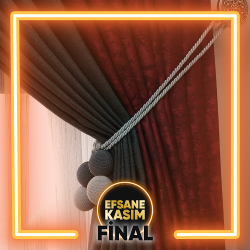 2 Renk Kombinli Düz Fon Perdeler