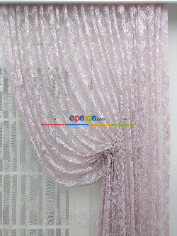 Tülden Desenli Fon Perdeler