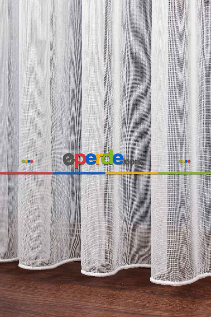 Salon Tül Modelleri - Armül Zemin Düz Tül Perde Özel Seri Ekm3