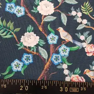 Yatak Odası - Çiçek Desenli Fon Perde Evm1533 Kumaşı Kalındır Duck Bezi Değildir-  Çok Renkli 2