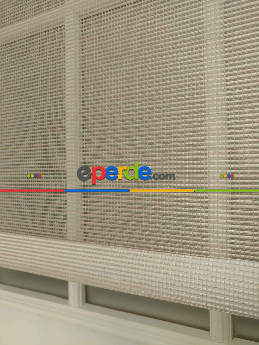 Oturma Odası - Bambu Tül Stor - Çiftli Sistem Tül Stor Perde (bamboo)- Bej