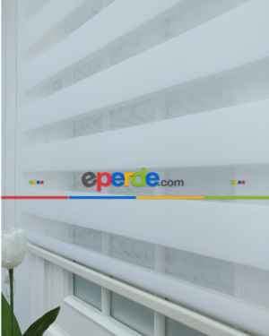 Mutfak Zebra Perde Düz Seri- Beyaz