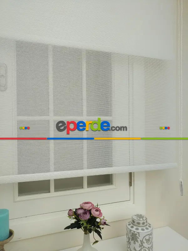 Oturma Odası - Bambu Tül Stor - Çiftli Sistem Tül Stor Perde (bamboo)- Ekru