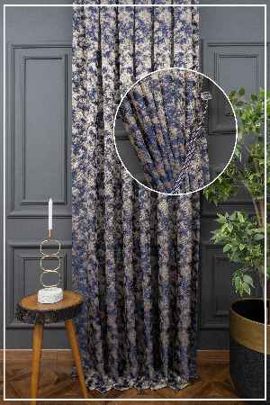 Desenli Jakar Fon Perde En 140 Cm