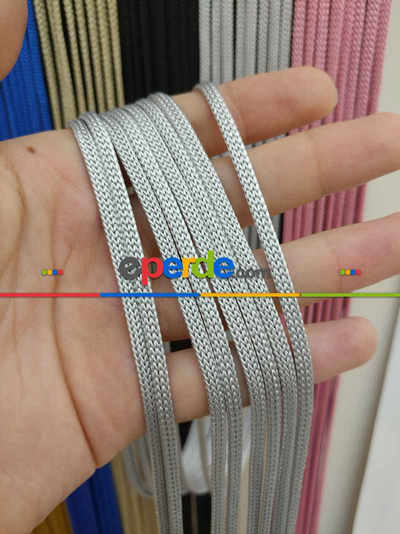 Gri Rengi İp Perde Jumbo Zincir Serisi- Gri-füme-antrasit