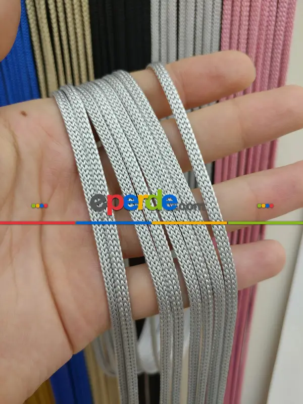 Gri Rengi İp Perde Jumbo Zincir Serisi- Gri-füme-antrasit