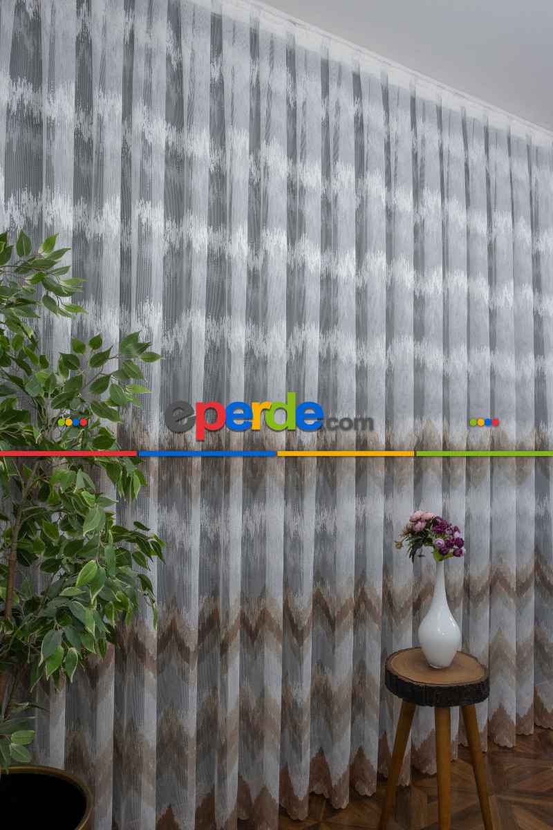 Harmony Tül Yeni Tasarım Renkli Kahve Bej Vizon