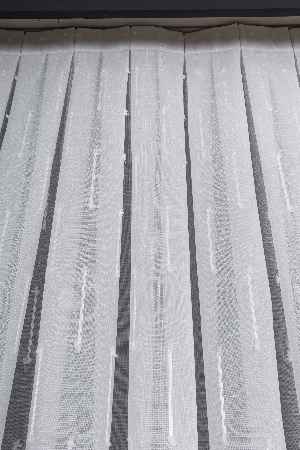 Minimal Çizgili Ekru Keten Tül Perde | Modern Ve Zarif Görünüm