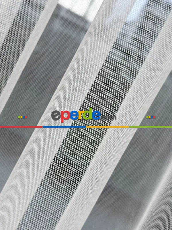 Salon - Ekru Grek Düz Tül Perde, Ütü İstemeyen Tül