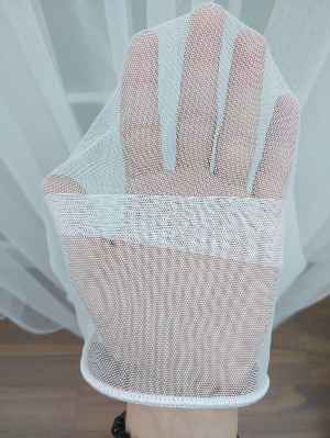 Mutfak Düz Tül Perde - Grek Zemin- Ekru Renk