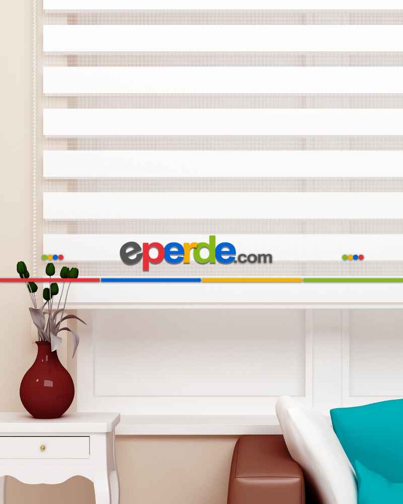 Ekonomik Düz Beyaz Zebra- Beyaz