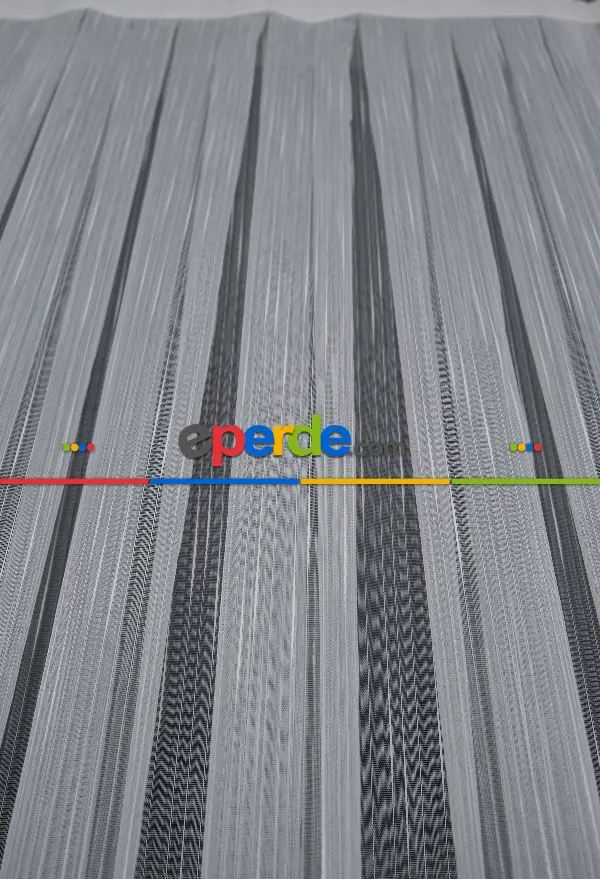 Mutfak - Göktaşı Düz Tül Perde - Ekru - Kurşunlu Tül
