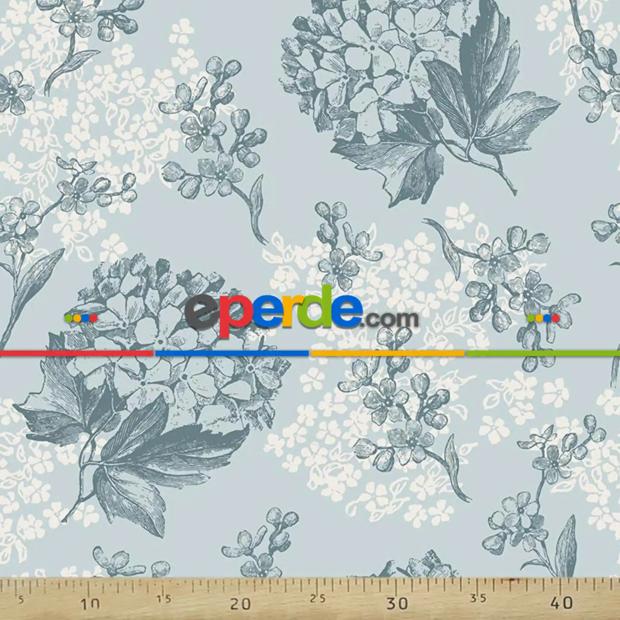 Mutfak Fon Perde Baskılı- Siyah