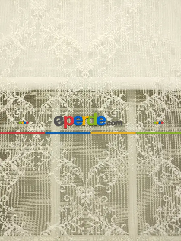 Çiftli Sistem Tülü Perdeks - Bzd 06- Beyaz