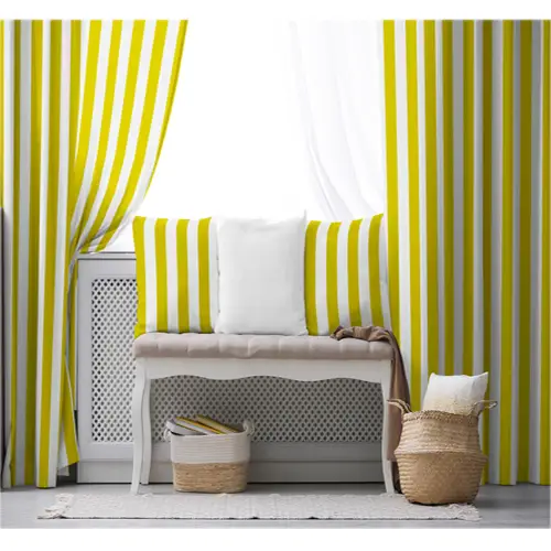 Çizgili Fon Perde Evim1622-7 Kumaşı Kalındır Duck Bezi Değildir