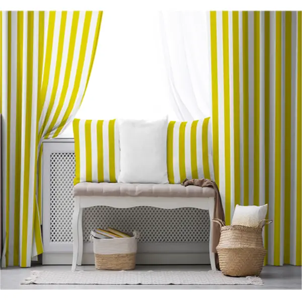 Çizgili Fon Perde Evim1622-7 Kumaşı Kalındır Duck Bezi Değildir