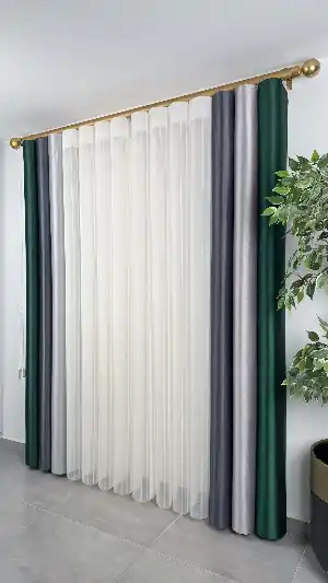 Brillant Akıllı Tül Perde, 20 Farklı Renkli Tül Dikey Zebra Perde 1. Kalite